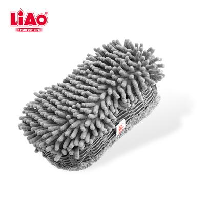 China F130016 LIAO Chenille Microfiber Car Wash Viable Cloth Sponge for sale