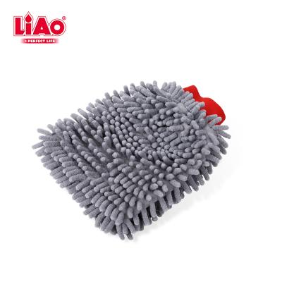 China F130014 LIAO Microfiber Chenille Car Wash Labor Dust Glove Household Cleaning Gloves for sale