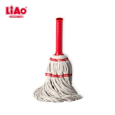 China Viable Twist Broom LiAo Loop End Cotton Rope Refill Head Replacement With Rub Pad For Home Commercial Use for sale