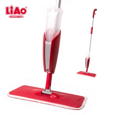 China A130035 LIAO Aluminum Handle Microfiber Magic Sustainable Cleaning Water Jet Mop for sale