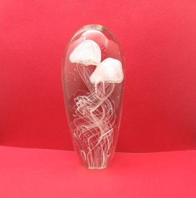 China China crystal glass jellyfish paperweight for home decoration for sale