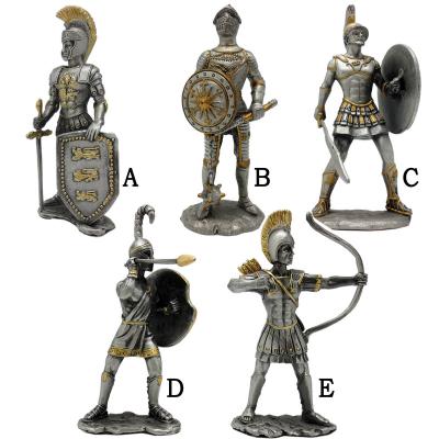 China Fine Europe Vintage Metal Crafts Antique Knight Sculpture For Home Decor for sale