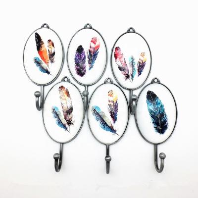 China Glass Metal Hanging Hooks Decorated With Europe Heavy Duty Clothes for sale