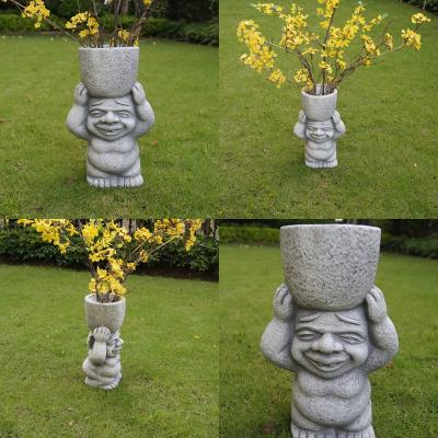 China Funny And Beautiful Decoration Magnesia Planter Statue Gnome Europe Garden for sale