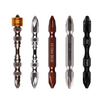 China Double End PH2 Magnetic Strong Single Head Magnetic With Coils Hex Bits Hand Power Tools Screwdriver Bits for sale