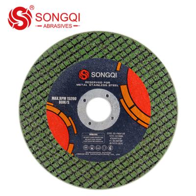 China Steel Super Thin Cutting Disc Foshan Fabricate Abrasive Plate Stainless Steel Cutting Wheel 107*1.2*16 for sale