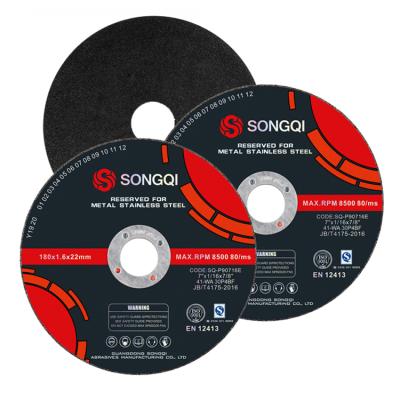 China High Efficiency And Durable SONGQI 180 Mm 7 Inch Cutting Wheel / Grinding Abrasive Cutting Disc For Stainless Metal Cutting for sale