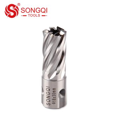 China Stainless Steel SONGQI Hss Annular Cutter Universal / Weldon / Fein Shank Core Drill Bit for sale