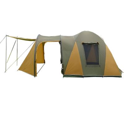 China Camouflage / Field Game One Bedroom And One Life Camping Tent 3m Wide Waterproof Double Layer Tunnel Tent for sale