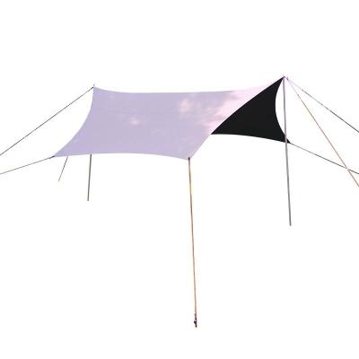 China Straight Bracing Type Camping Canopy 10000mm Waterproof Fabric, 6 Angle Butterfly Shape, Various Sizes Can Be Customized, Black Glue, Full Shading, Opa for sale