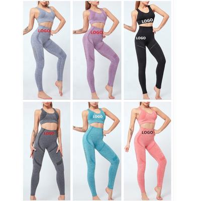 China 2020 Breathable Hollow-out Custom Sports Running Tight Yoga Fitness Stretch Sport Yoga Set for sale