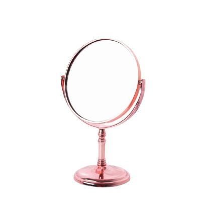 China Double Face Magnifying Makeup Mirror Plastic Plating Desktop Dressing Mirror Decorative Mirror Plating Plastic Plating for sale