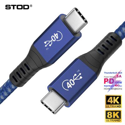 China filler & Type 3 C USB PD DP Data Sync Cable USB4 Cable 40Gbps Thunderbolt 4 Video For Thunderbolt3 HUB Dock Station Macbook Air Thunderbolt4 Charging for sale