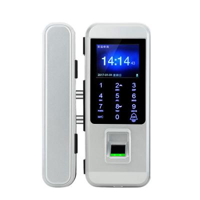 China 8-12MM or 40-80MM door lock fingerprint door lock smartsteps digital glass cerradura intelligentte for sale