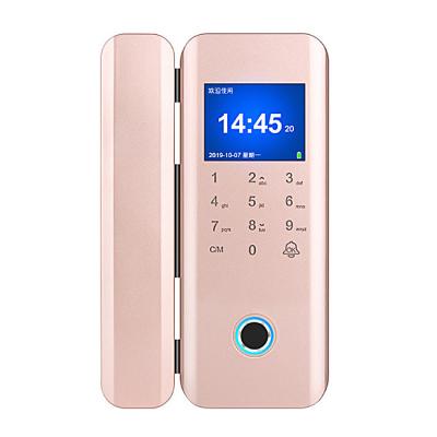 China 80-120MM Frameless Sliding Door Locks Center Glass Lock Tempered Glass Door Smartsteps for sale