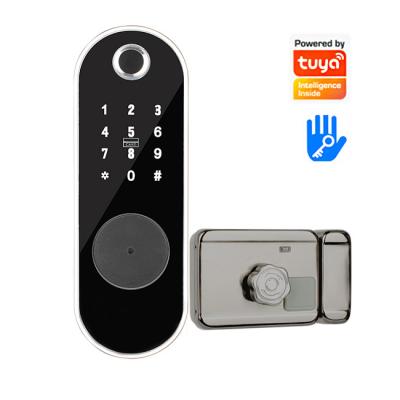 China 40-100MM yard iron door lock fingerprint lock ttlock tuya wifi smart fingerprint locks for sale