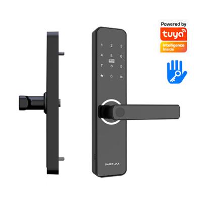 China 40-188MM Customization Fingerprint Password Lock Smart Door Door Without Wiring Without Smart Punched Lock for sale