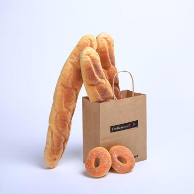 China Factory Cheap Recycled With Your Design Logo Kraft Paper Bag For Bread for sale