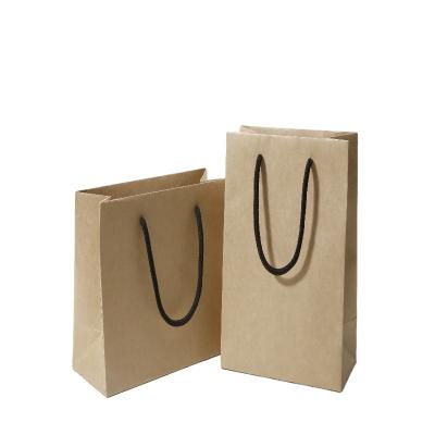 China 2021 High quality printing logo recycled brown kraft paper for shopping and food for sale