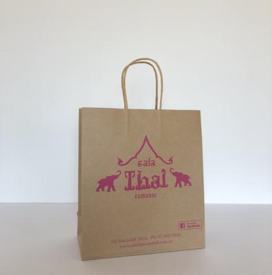 China 10% OFF! Many Colorful Logo Printed Kraft Paper With Handle Bags For Gift Supplier for sale