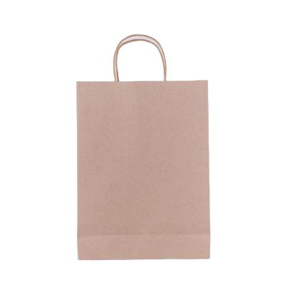 China Wholesale New Design Custom Logo Printing Shopping Brown Kraft Paper Bag With Handle for sale