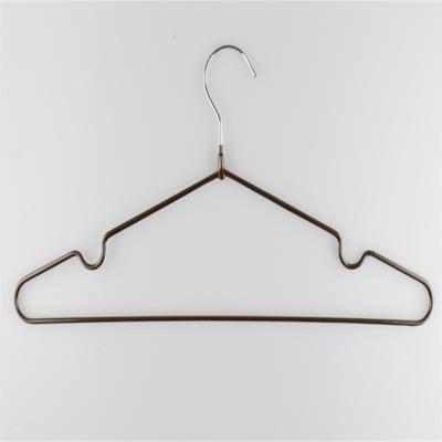 China Sustainable Wholesale Shirt Hanger PVC-Coating Laundry Hanger Clothes Metal Hanger for sale