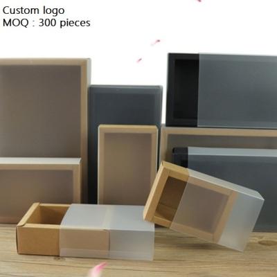 China Suitable Stock Cosmetic Drawer Box Recycled Paper Gift Box Materials White Sliding Drawer Paper For Watch Gift for sale