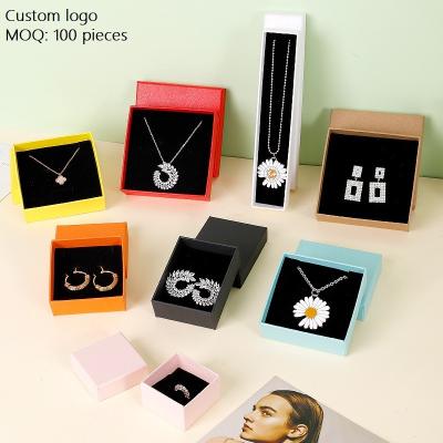 China Jewelry Ornaments Jewelry Wholesale Price Logo Packaging Paper Custom Lid And Base Gift Packaging Box for sale