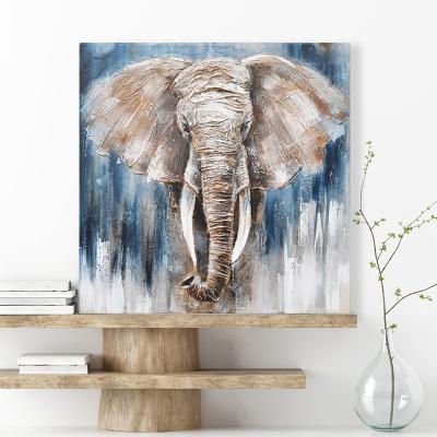 China Modern Elephant 3D Print 100% Hand Painted Picture For Wall Decoration for sale