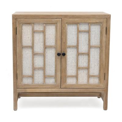 China Double door cabin nature original color solid wood storage furniture in factory wholesale price for sale