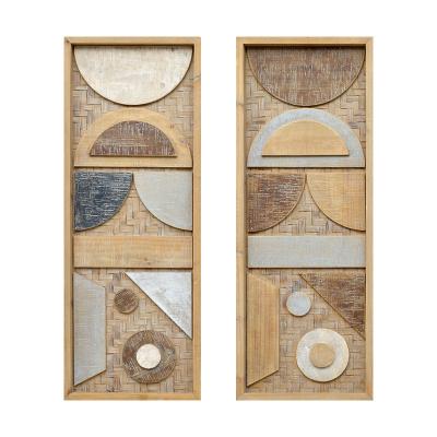 China New Classic / Postmodern Rustic Wall Hanging Wall Art Decoration Wooden Art for sale