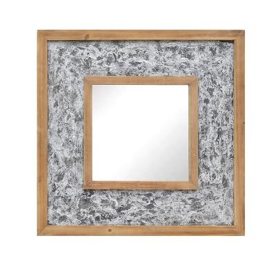 China Modern Minimalist Home Decor Wood Framed Wall Mirrors for sale