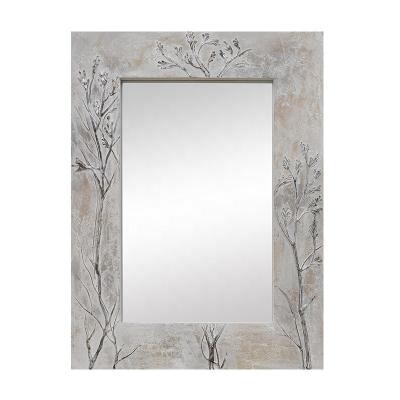 China Minimalist vertical wood frame wall mirror for home decor for sale