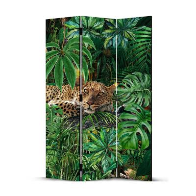 China Modern Picture Decoration Tiger Canvas Folding Screen Room Divider for sale