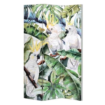 China Modern Parrot in Tropical Folding Screen for Home Decoration for sale