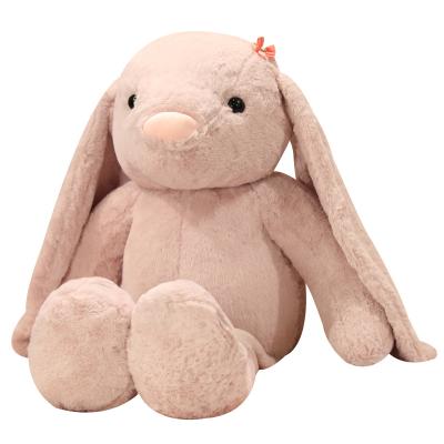 China Plush Bunny Long Ear Color Stuffed Bunny Animal Plush Bunny Toy Soft Stuffed Animal 38cm Flower Easter Bunny for sale