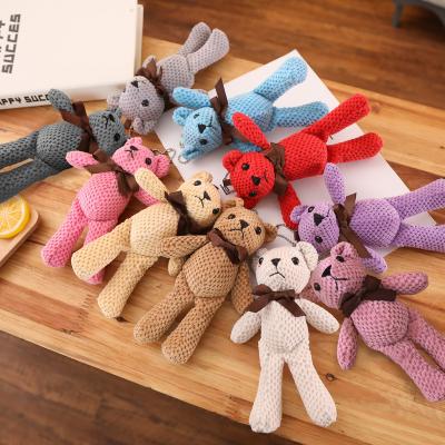 China Birthday Gift Soft Color Teddy Bear Pendent Plush Toy Random Decoration Toy Good Promotion Gift for sale