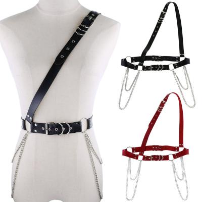 China New-design Cool Custom Color Cross-Shoulder Body Chain Belts For Clothes for sale