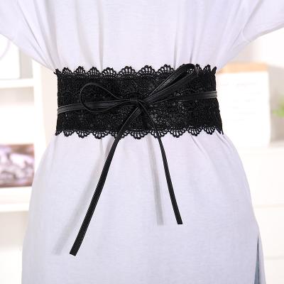 China No Buckle 2020 New Corset Wide Lace Belt Female Self Tie Belt Belt Western Fashionable Belt for sale