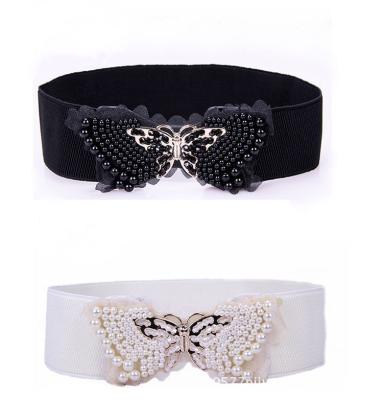 China ALLOY Designer Belts Wide Butterfly Buckle Corset Belt Women Ladies Handmade Wholesale in stock for sale