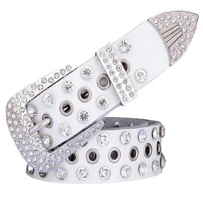 China Exquisite Fashion.Casual full rhinestone belts, inlaid rhinestone genuine leather women's belt for sale