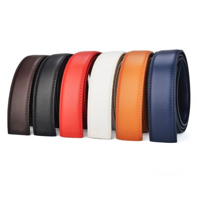 China Leisure Amazon Explosion Men's Leather Belt, Multicolor Genuine Leather Belt For Men Without Buckle for sale