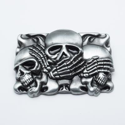 China Belt Buckle Vintage Metal Alloy Skull Key Buckles For Belts For Men for sale