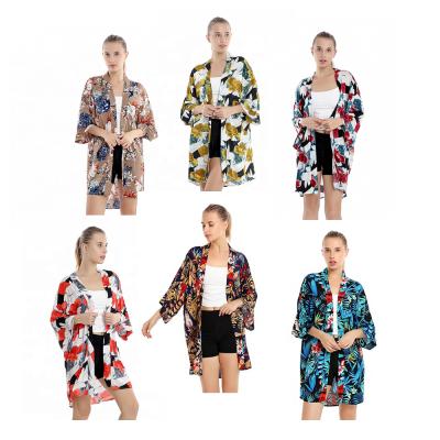 China Factory Price Women's Breathable Kimono Women's Kimono Blouses Summer Beach Long Robe Breathable Kimono Cardigan for sale