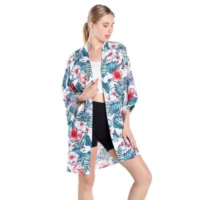 China Wholesale Sun Protection Breathable Casual Women Loose Top Floral Kimono Breathable Kimonos Summer for sale