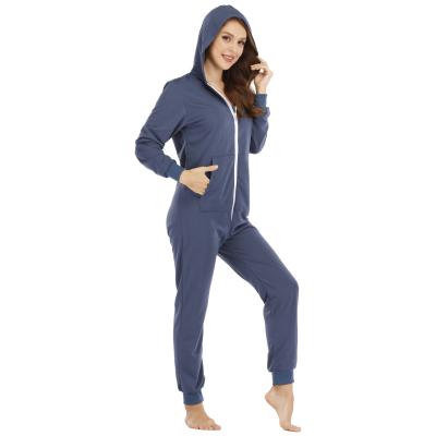 China Wholesale QUICK DRY Long Sleeve Zipper QUICK DRY Closure Plus Size Onesie Pajamas For Women Nightgowns for sale