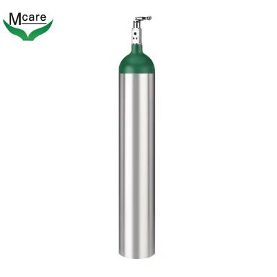 China LPG China DOT ME Medical Portable E Size Gas Aluminum Oxygen Cylinder With Trolley Aluminum Material Oxygen Tank for sale