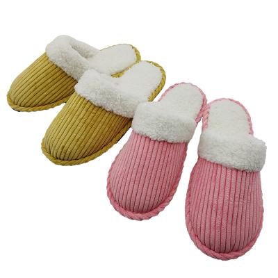 China Ladies Wide Brim Indoor Slippers Winter Couples Fashion Trend Fashion Trend Plush Indoor Soft Slippers for sale