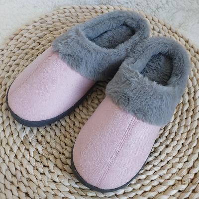 China Custom Lightweight Soft Indoor Wood Thick Cotton Slipper Women Home Winter Furry Slippers Lightweight Floor Slippers for sale