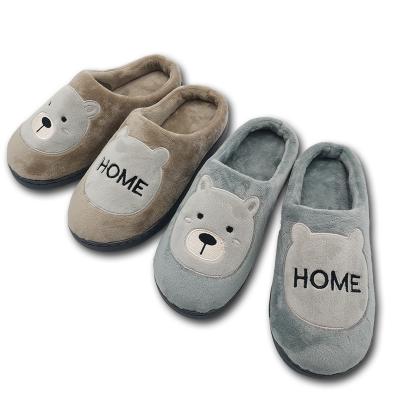 China Fashion Trend Winter Plush Cotton Slipper Warm Indoor Men's Quality Slippers for sale